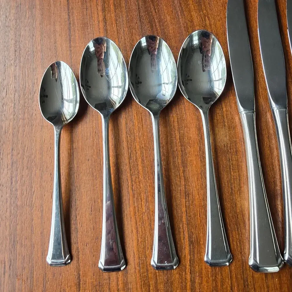 Oneida Silver Maestro St Leger Flatware Set 8 Pc Knives Spoons Stainless Steel